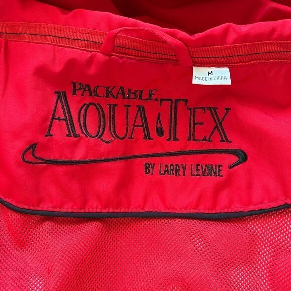 Larry Levine Aqua Tex Red Rain Jacket | Size M - Picture 3 of 10